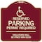 Signmission Connecticut Reserved Parking Permit Required Violators Fined Min $150 Alum, 18" x 18", BU-1818-24658 A-DES-BU-1818-24658 - alternate 1